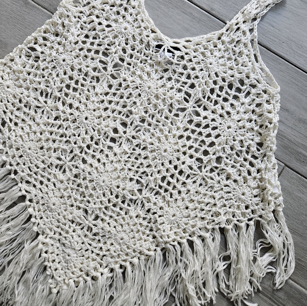 ⭐️Crochet Fringe Tank Top